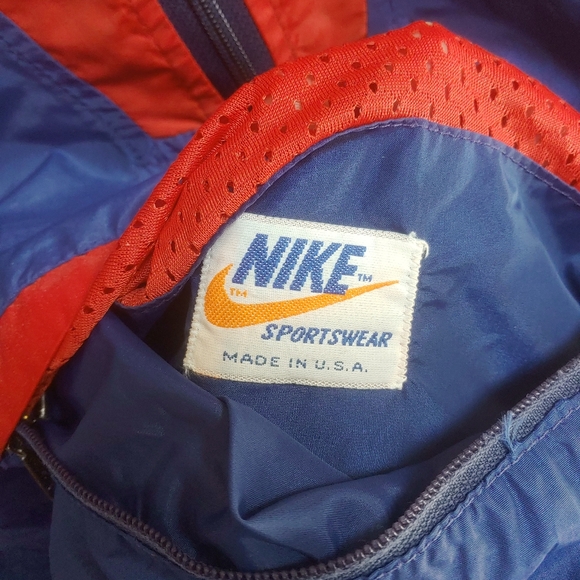 Vintage Nike Color Block Pullover Anorak Jacket Size Medium Made In USA - Picture 12 of 16